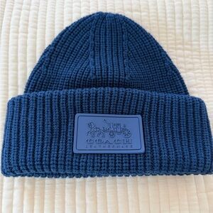 Coach Deep Blue Knit Hat
